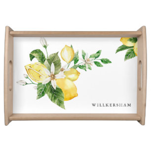 Mediterranean Lemons Custom Serving Tray