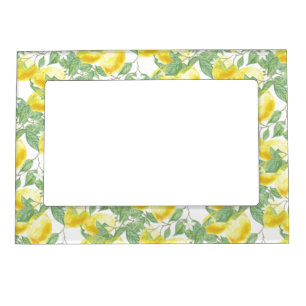 Mediterranean Lemons Design Magnetic Photo Frame