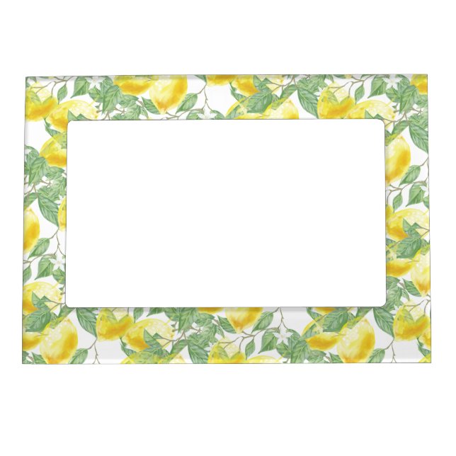 Mediterranean Lemons Design Magnetic Photo Frame (Front)