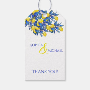 Mediterranean-Lemons-Italian Wedding Thank you- Gift Tags