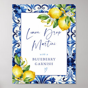 Mediterranean Lemons Lemon Drop Martini Sign