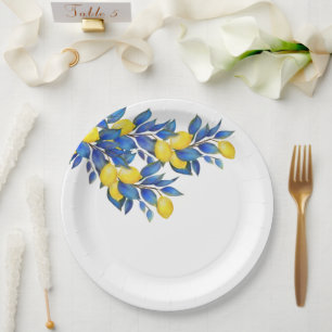Mediterranean-Lemons- Paper Plates
