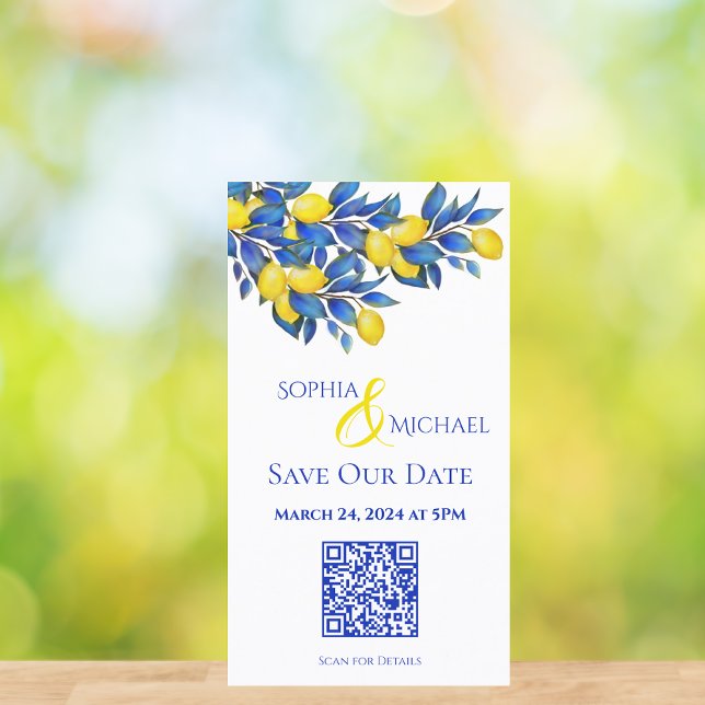 Mediterranean-Lemons-Save the Date-QR code- Business Card (Mediterranean-Lemons-Save the Date-QR code)