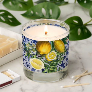 Mediterranean Lemons Summer Portuguese Tiles Scented Candle