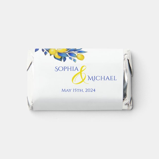 Mediterranean-Lemons-Wedding- Hershey's Miniatures (Front)