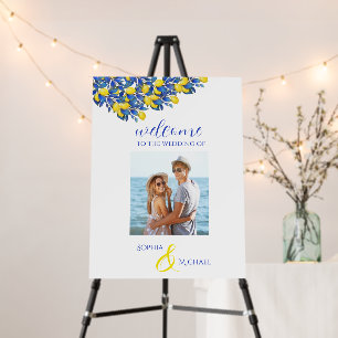 Mediterranean Lemons-Wedding Welcome Sign- Foam Board