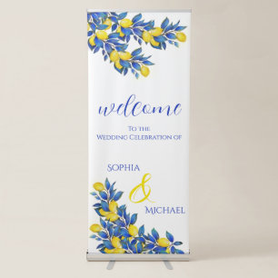 Mediterranean-Lemons-Welcome Wedding Retractable Banner