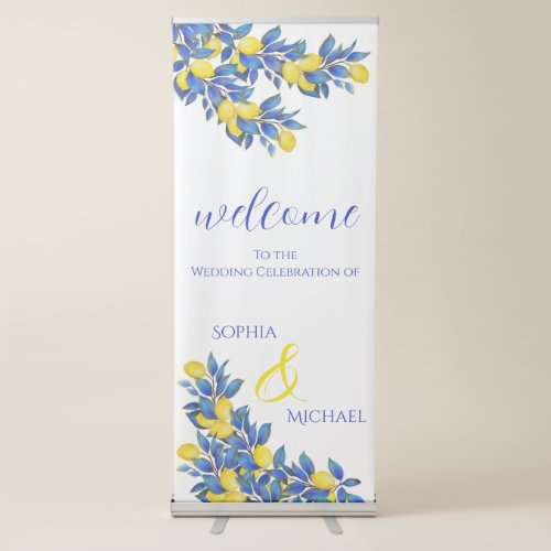 Mediterranean_Lemons_Welcome Wedding Retractable Banner