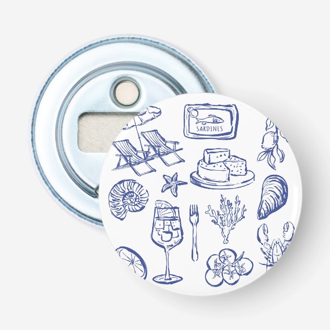  Mediterranean Life Outline Bottle Opener (Front)