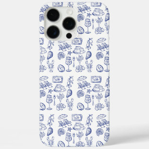 Mediterranean Life Outline iPhone 16 Pro Max Case