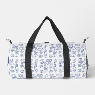 Mediterranean Life Outline Duffle Bag
