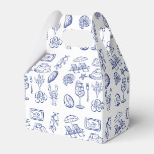  Mediterranean Life Outline Favor Boxes