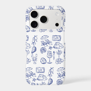  Mediterranean Life Outline iPhone 17 Pro Case
