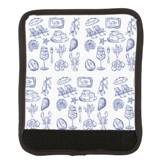 Mediterranean Life Outline Luggage Handle Wrap