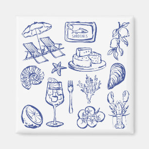  Mediterranean Life Outline Magnet