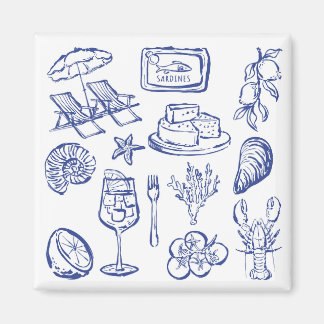Mediterranean Life Outline Magnet