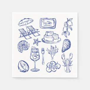 Mediterranean Life Outline Napkins