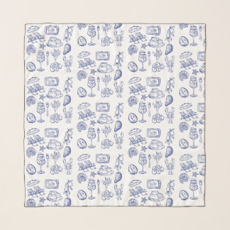 Mediterranean Life Outline Scarf