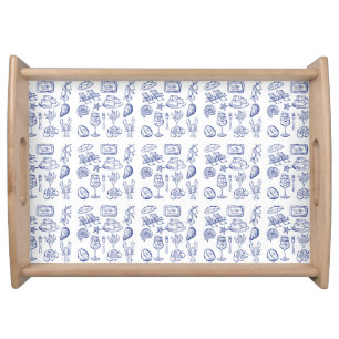 Mediterranean Life Outline Serving Tray