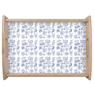 Mediterranean Life Outline Serving Tray