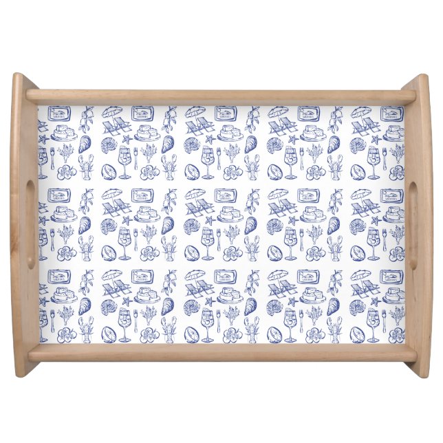 Mediterranean Life Outline Serving Tray (Front)