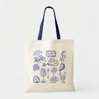 Mediterranean Life Outline Tote Bag