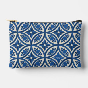 Mediterranean Lotus Tile Pattern - The White Lotus Accessory Pouch