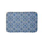 Mediterranean Lotus Tile Pattern - The White Lotus Bath Mat