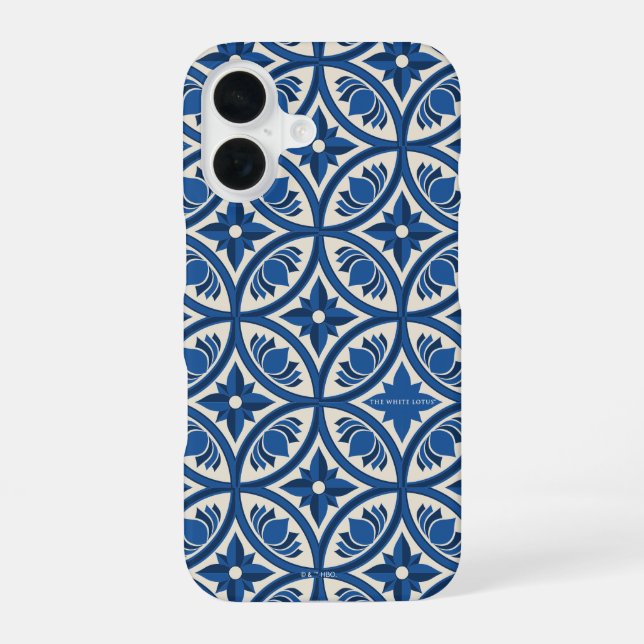 Mediterranean Lotus Tile Pattern - The White Lotus Iphone Case (Back)