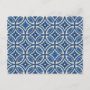 Mediterranean Lotus Tile Pattern - The White Lotus Postcard