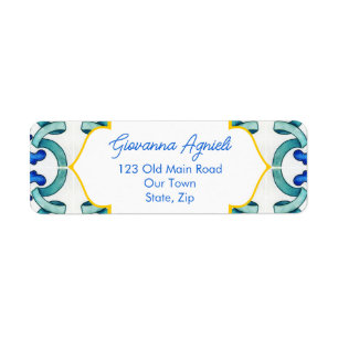 Mediterranean Majolica tiles Label
