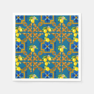 Mediterranean,majolica,tiles    napkins