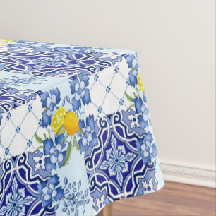 Mediterranean,majolica,tiles  tablecloth