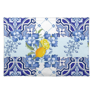Mediterranean,majolica,tiles Tablecloth Cloth Placemat