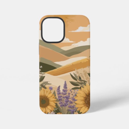 Mediterranean Meadow Lavender Sun Flowers iPhone 12 Mini Case