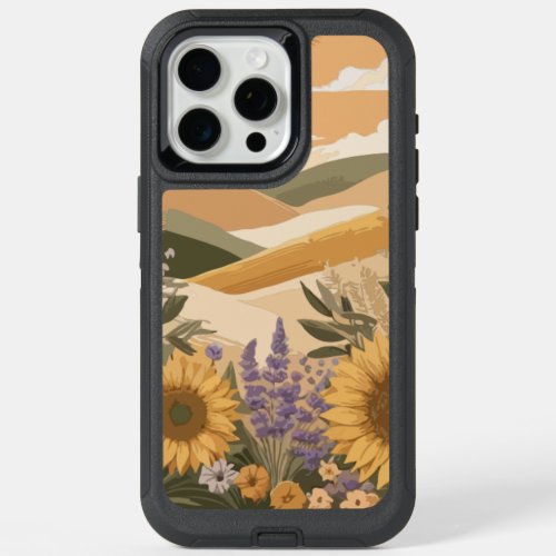 Mediterranean Meadow Lavender Sun Flowers iPhone 15 Pro Max Case