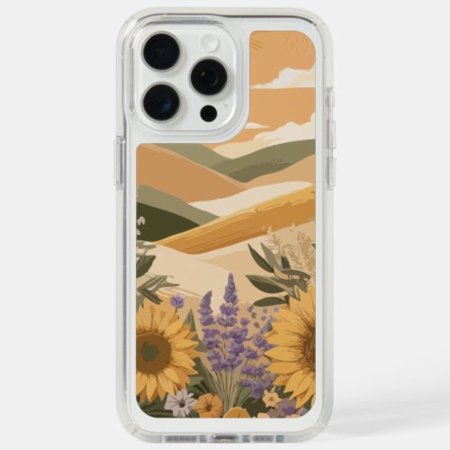 Mediterranean Meadow Lavender Sun Flowers iPhone 15 Pro Max Case