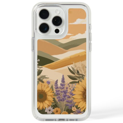 Mediterranean Meadow Lavender Sun Flowers iPhone 15 Pro Max Case