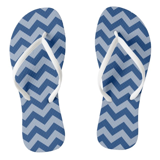 Mediterranean Moroccan Moods Chevrons Flip Flops (Footbed)