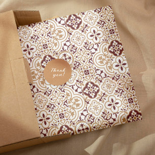 Mediterranean Moroccan Tile pattern Wrapping Paper Sheets