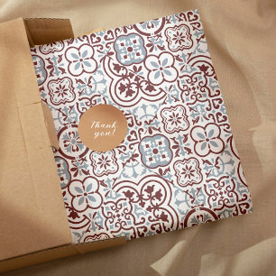 Mediterranean Moroccan Tile pattern Wrapping Paper Sheets
