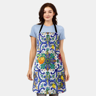 Mediterranean Mosaic lemon fruit Apron