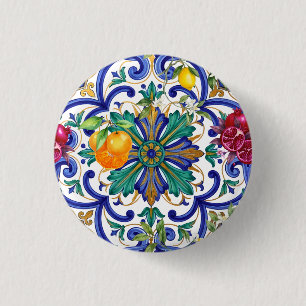 Mediterranean Mosaic lemon fruit Button