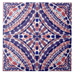 Mediterranean Multicolor Mosaic-Hand-Painted Ceramic Tile