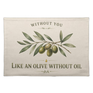 Mediterranean Olive Branch Cloth Placemat