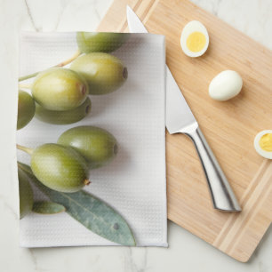 Mediterranean Olive Branch Kitchen Towel