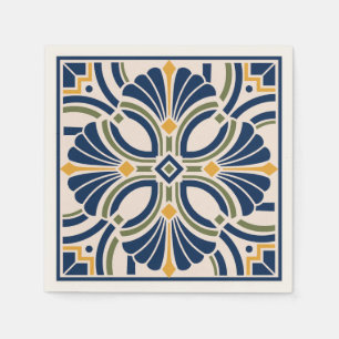 Mediterranean Ornamental Tile Napkins