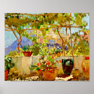 Mediterranean Pergola by Konstantin Gorbatov Poster