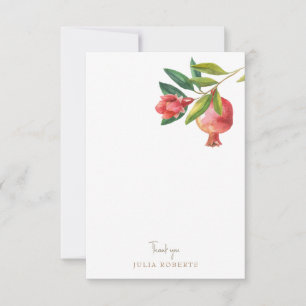 Mediterranean Pomegranate Shower Blank Thank You Card