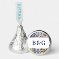 Mediterranean Portuguese Tiles Wedding Favor Candy